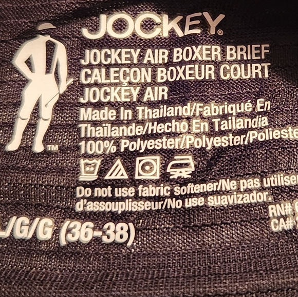 Jockey Air size large boxer briefs for men.  Black. - Picture 6 of 7